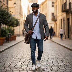 Dobbs Black Wool Flat Cap Classic Newsboy Hat